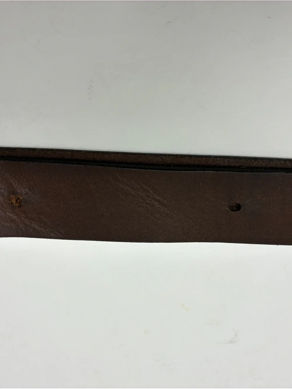 Banana Republic Dark Brown Leather Belt with Silver Buckle 36